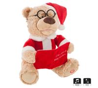 Peluche automate Ours de Noël musical et animé - Rouge - Fééric lights and christmas