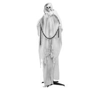 AUTOMATE FANTÔME ENCHAÎNÉ ANIMÉ SON LUMIÈRE 190CM Blanc - DECORATION DE FETE HALLOWEEN