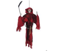P'tit Clown - 18140 - Automate Halloween Animé - Animatronique - Animatronics - Faucheuse à Suspendre - Sonore et Lumineuse - Décoration Effrayante et Réaliste - Piles Non incluses - 66 cm