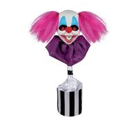 Automate Halloween Tête de clown MDR - PTIT CLOWN - 23535 - Déco Animée, Sonore, Lumineuse - Animatronique - Animatronics - 45cm