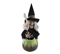 Automate Sorcière Halloween - PTIT CLOWN - Animée, sonore, lumineuse - 40 cm