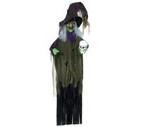AUTOMATE SORCIÈRE MALÉFIQUE ANIMÉ SON LED 180CM- DECORATION DE FETE HALLOWEEN