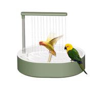 Automatic Bird Bath Bowl - Circulating Cockatiel Shower, 26 Hole 31.8x25x8.5cm Flowing Cleaner for Macaw, Durable Parakeet Basin with Smooth Wash, Aviary Supply, Hygienic Container for Parrotlet