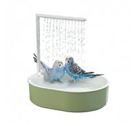 Automatic Bird Bath - USB Powered Water Spray, Conure Bathing Accessory, Parakeet Shower Bowl with Running Water Feature, Cage and Outdoor with Gentle Flow, Small Medium Bird Bath Solution for Balcony
