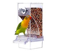 Automatic Bird Cage Feeder, Parrot Food Feeder, Clear Parakeet Feeder, Bird Cage Accessories, Parrot Cage Feeder, No Clutter Bird Feeder, Cockatiel Cage Feeder, Finch Food Dispenser, Automatic Food