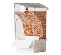 Automatic Bird Feeder, Bird Dispenser, Aviary Decor Cage Accessories Pet Supplies for Parakeet, Cockatiel, Canary, Cockatoo, Conure Risks Effectively, Maintaining Dry and Well-maintained Feed Whi