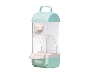 Automatic Bird Feeder - Clear Cockatiel Food Container, Parakeet Seed Dispenser with Anti-Waste Design, Visible Refill Level Monitoring, Compact Reservoir, Pet Care Accessory for Animal Lovers