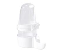 Automatic Bird Feeder, Clear in-Cage Parrot Feeder with Water Drinker, Food Dispenser Container, Long Lasting Pet Supply for Lovebirds, Parrots, Canary, Hummingbird, 6.69x3.54 inches