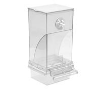 Automatic Bird Feeder for Cage - Clear Acrylic No Parrot Foraging Feeder Transparent Bird Seed Dispenser Cage Accessory for Cockatiel Parrots Canaries Cockatoos