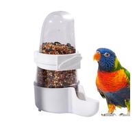 Automatic Bird Feeder for Cage, Clear Parrot Feeder Water Dispenser, 1 Set, Spill-Resistant Transparent Design, Daily Food and Waters Container Budgies Cockatiels Lovebirds Canaries Hummingbird Home
