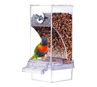Automatic Bird Feeder for Cage, Parrot Food Feeder, No Clutter Bird Feeder, Bird Cage Feeder, Parakeet Feeder, Bird Cage Accessories for Parakeets, Cockatiel Food Feeder, Automatic Parrot Feeder