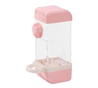 Automatic Bird Feeder - Magnetic 500ml Food Dispenser, Cage Mounted Parakeet Feeder with Perch Stand, Clear Seed Container for Parrot Cockatiel Canary Finch, Outdoor Home Backyard Garden Bird Feeding