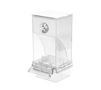 Automatic Bird Feeder No Mess Bird Feeders Automatic Parrot Feeder Drinker Spill and Splash-Proof Automatic Bird Feeder Acrylic Transparent Seed Food Container Birds Cage Accessories (2 Pack)
