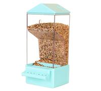 Automatic Bird Feeder, Smart Clear Parakeet Feeder Dispenser, Large Capacity Food Container, Anti-Spill Cage Accessory, Ideal for Backyard Birds, Cockatiel, Finch, Squirrel Feeding