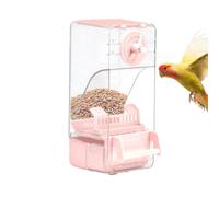 Automatic Bird Feeder With Perch - Clutter Free Seed Distributeur For Parakeets | Canaries & Finches | 8-Inch PP+ABS Fruit & Vegetable Stand | Tool Free Installation