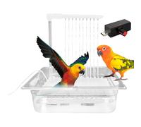 Automatic Bird Shower Tub - Automatic Birdbath with Governor | USB Powered Automatic Bird Bath | Motorized Birdbath Tray with Speed Controller for Small Pets, Birds, Parrots, Hamsters