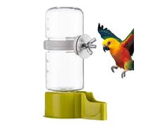 Automatic Bird Water Dispenser, 140ml Large Capacity Feeder, Green Hanging Hydration Station for Parakeets, Finches, Small to Medium Pet Aviary Birds (8.8x4.6x13.2cm)
