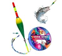 Automatic Bobber Fishing Line - Color Changing Float Nylon Fishing Set | Bottom Finding Automatic Bobber Fishing Line for Kayak Saltwater Boat Pier Beginners Professionals Hobbyists