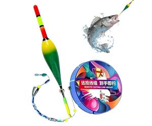 Automatic Bobber Line Set - Color Float Fishing Lines, Changing Responsive Bite Detection Pre Rigged System | Suitable Ideal Perfect for Kayak Saltwater Boat Beginners Professionals Hobbyists Angling