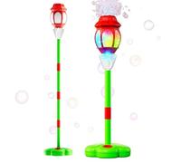 Automatic Bubble Generator Machine, Musical LED Light Bubble with Remote, Outdoor Party Entertainment Toy, Continuous Foam Stream Device for Garden Backyard Beach Celebration Events