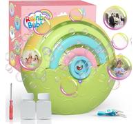 Automatic Bubble Machine,Bubble Blowing Toy for Children 3 4 5 6 Years,1500+ Bubbles/Min with Bubble Solution * 2,Portable Rainbow Bubble Machine for Outdoor/Party/Wedding.[L2]