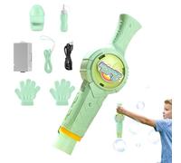 Automatic Bubble Machine, Electric Bubbles Maker, Outdoor Blower with High Output and Quiet Motor, Portable Fun Toy for Toddler Girls Boys Party, Backyard, Park, Beach, 9.84x2.56x3.74 inches