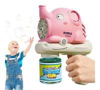Automatic Bubble Maker, Elephant Bubbles Machine, 5.91x2.95x7.09 inches, Electric Blower Toy, Cute Lightweight Design for Outdoor Wedding, Birthday Party Fun, Blue and Pink