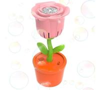 Automatic Bubble Maker,Rose Flower Battery Operated Bubble Blower with Color Changing LED Lights | Leakproof Cute Portable Summer Outdoor Toys,for Wedding/Birthday/Party