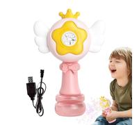 Automatic Bubble Wand, Swing Dance Toy, LED Light Blower Stick, Electric Bubble Maker Machine, Rechargeable Battery Play Equipment for Kids Child Outdoor Entertainment