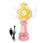 Automatic Bubble Wand, Swinging Light Emitting Diode Lights Toy, 5.51x9.06 inches Electric Bubble Maker, Rechargeable Blower Stick, Fun Outdoor Play Machine, for Kids, Tots