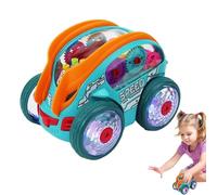 Automatic Bump and Go Car, 360° Rotating Race Car Toy, Toddler Sensory Car Toy, Interactive Toy Car for Kids, Smooth Rolling Race Car, Toddler-Friendly Automatic Race Car for Interactive Fun