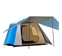 Automatic Camping Camping Tent, with Porch, Waterproof Tent, 2-Door and 2-Pane Double Layer Tent for Garden Fishing Beach