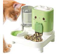 Automatic Cat Feeder - 2 in 1 Dog Food Dispenser for Continuous Hydration, Easy-to-Clean Design with Large Capacity, Pet Feeding Station for Puppies, Rabbits, Indoor Homes and Outdoor Travel