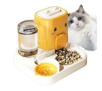 Automatic Cat Feeder, 2-in-1 Food Water Dispenser with Large Capacity Storage, Pet Feeding Station for Kitten Puppy, Indoor Container and Treat Dispenser Daily