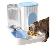 Automatic Cat Feeder, 2-in-1 Large Capacity Pet Feeder, Dry Food Dispenser with Removable Food & Water Bowls, 10.83x10.71x10.24 inches, for Puppies, Kittens & Animals