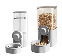 Automatic Cat Feeder 2Pcs Cat Water Dispenser and Food Dispenser No Leakage Suspended Automatic Pet Feeders Hanging Rabbit Feeder for Guinea Pig Ferret Cage Accessories Food