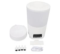 Automatic Cat Feeder 3L Timed Cat Dry Food Dispenser Timed Cat Feeder with Dry Food Sealed Ring for Cats and Small Dogs (White Button Version)