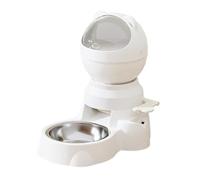 Automatic Cat Feeder and Water Dispenser - Automatic with Button Interactive Bowl | 1.5L Dog Feeding Treat Dispenser Toy for Puppy Kitten Small Medium Breed Indoor Home Daily Travel Balcony