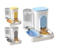 Automatic Cat Feeder, Auto Pet Dispenser, Dry Food Water Bowl, 2.4l Feeder 1.3l Drinker, Removable Tray Design, Home Feeding for Cats Puppies Kittens, 10.83x10.71x10.24