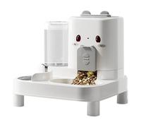 Automatic Cat Feeder Distributeur de nourriture et d'eau 2 en 1 pour chats, chiens, chiots, chiots et petits animaux, idéal pour la maison, l'extérieur, le voyage, les vacances, les lapins et les