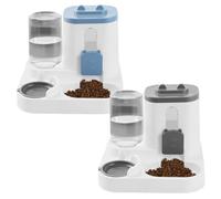 Automatic Cat Feeder - Large Capacity Leakproof Water Bowl, Dog Food Dispenser, Self Refill Feeding Station Providing Continuous Meal Hydration for Kitten Puppy Small Medium Indoor Outdoor
