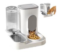 Automatic Cat Feeder, Large Capacity Pet Food Dispenser, 10.83x10.71x10.24 inches 2 in 1 Removable Food and Water Bowls, Adjustable Portion Control for Cats, Puppies, & Kittens
