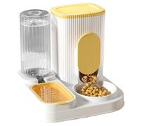 Automatic Cat Feeder - Pet Feeders and Drinker | Automatic Feeder Cat Dry Food, Pet Feeders, Large Capacity 2 in 1 Pets Supplies with Removable Food Bowl, Water Bowl for Puppy Kitten Animals