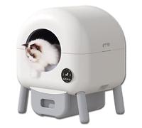 Automatic Cat Litter Box,Self Cleaning Cat Litter Box,15L Large Space,Compatible with a Variety of Cats Litters,APP Intelligent Detection - Free Your Hands (White)