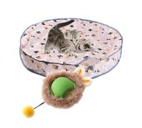 Automatic Cat Toy - Indoor Rolling Ball Play Device, Self-Activity Hunting Cover, Rechargeable Quiet Oxford Material | Fun Entertainment Training Exercise for Play Hunt Halloween Birthday