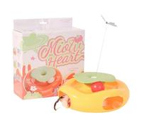 Automatic Cat Toy, Interactive Electric Kitten Teaser, 9.45x8.66x8.66 Inches Sturdy Battery Powered Design with Colorful Feathers, Fluttering Exercise Toy for Living Room, Park, Balcony, Backyard