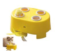 Automatic Cat Toys | 1 Pet Automatic Turntables Game with Feathers | Kitten Enrichment Turntable Toy | for Apartment Living Room Bedroom Balcony Home Indoor Outdoor Entertainment Stress Reliefc