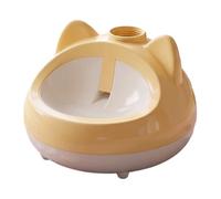 Automatic Cat Water Dispenser, Auto Refill Pet Feeder, Cute Cat Ear Design | Durable PP material, silent gravity feeding design, ideal for home, fits bottles Yellow
