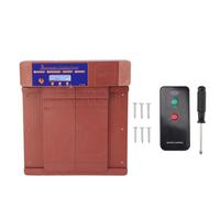 Automatic Chicken Coop Door Opener,Electric Chicken Coop Door Opener Timer and Light Sensor Control,Remote Control LCD Display Battery Powered Automatic Chicken Door (Antique Bronze Color)