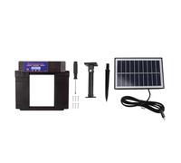 Automatic Chicken Coop Door Opener,Solar Battery Powered Automatic Chicken Door,Anti-Pinch Design Double Doors Electric Chicken Coop Opener Remote Control LCD Display (Dark Brown)